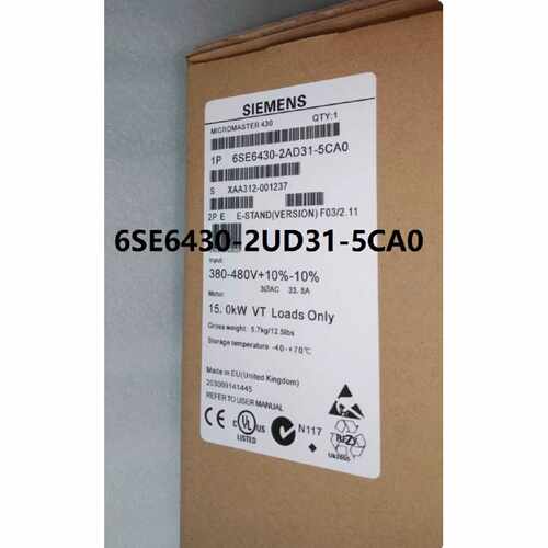 议价6SE6430-2UD31-5CA0西门子MM430无滤波器6SE64302UD315CA0变