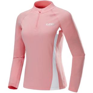 骆驼运动T恤长袖t恤男士女秋冬季体恤健身跑步衣服修身运动上衣