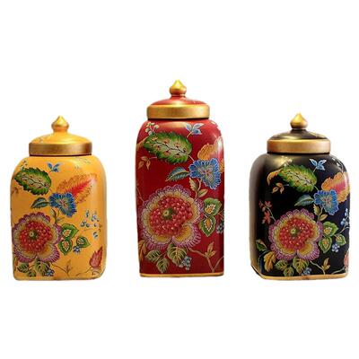 高档酒柜摆设陶瓷装饰家居储物罐