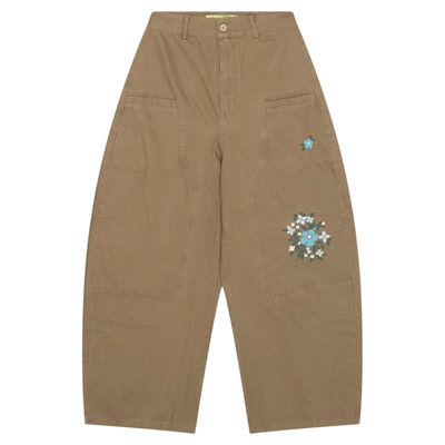 SEE YOU at PIZZA休闲裤女2026春季新款日系复古刺绣弯刀裤655771