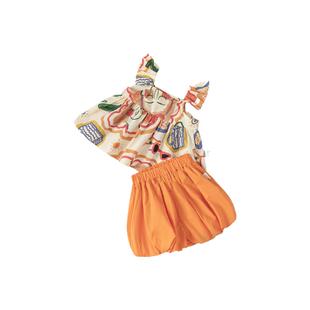 INSbobo女童夏装新款套装飞袖吊带上衣两件套休闲童装女洋气时髦