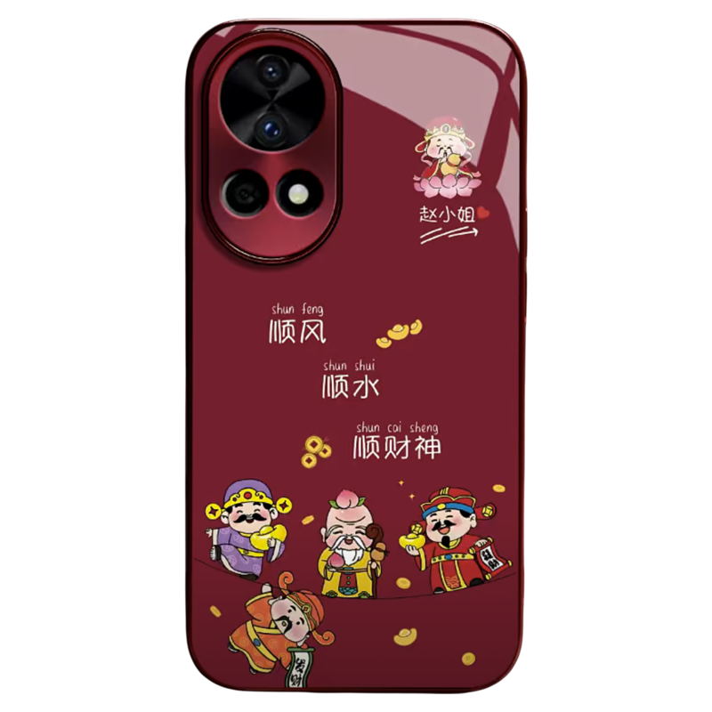 顺风顺水顺财神适用华为nova12pro手机壳新品高级感nova14pro网红爆款手机壳nova13pro好看的外壳保护套女生