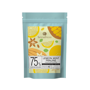Bennsethicoa安斯可黑巧克力纯可可脂进口薄荷柠檬夹心黑巧65g