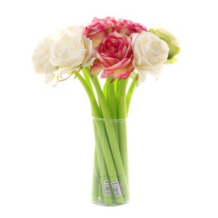 玫瑰花笔高颜值ins风可爱少女心中性笔黑色0.5mm签字笔教师节礼物