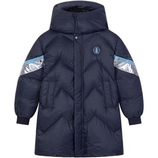 暇步士童装儿童羽绒服大童冬装新款男童长款外套女童休闲保暖上衣