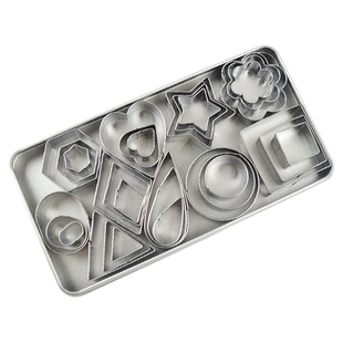 不锈钢压花模具盘饰果蔬压模厨师装饰点缀刻字方圆形几何切模工具