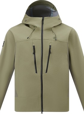 【铁骑】探拓暴雨级冲锋衣男三层硬壳防风防水透气徒步登山服外套