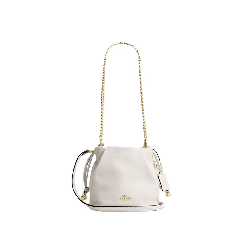 COACH/蔻驰官方 奥莱款Faye女士皮质单肩斜挎手提包水桶包CDB67