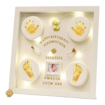蛇年宝宝手足印泥纪念品相框