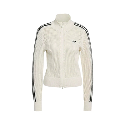 adidas阿迪达斯三叶草钩针编织夹克26春女FIREBIRD开衫外套KC6496