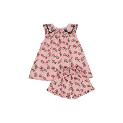 Bachaa刺绣连衣裙上衣短裤套装