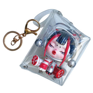 小盲骑潮玩遛娃包泡泡玛特盲盒收纳展示盒PVC密林古堡SP晒娃挂包
