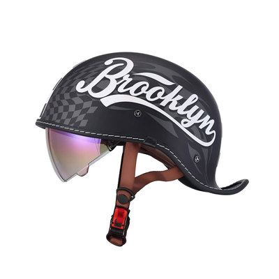 DOT蒂欧特摩托车复古头盔瓢盔男女夏季半盔哈雷巡航机车翘盔通勤