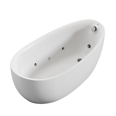浪鲸卫浴浴缸家用成人亚克力深泡按摩缸椭圆新式泡澡锁温定制0570