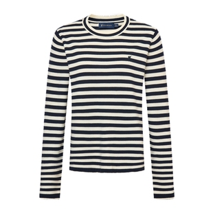 【含绵羊毛】POLOWALK长袖针织衫女式2025秋季新品打底衫毛衣女