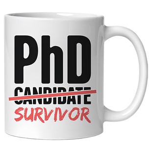 PhD Candidate Survivor 博士幸存者 陶瓷马克杯水杯杯子礼物毕业