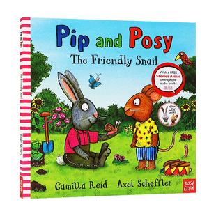 英文原版绘本 Pip and Posy: The Friendly Snail  Axel Scheffler 波西和皮普 友好的蜗牛 低幼儿童英语启蒙益智图画书