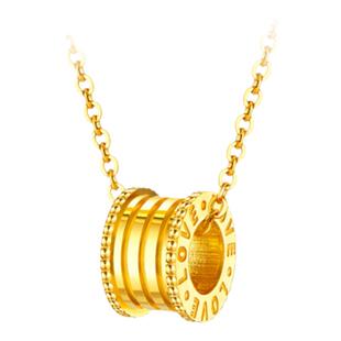 幅家大蛮腰项链 女5G光影金黄金长款锁骨链小蛮腰18K金小红人礼物