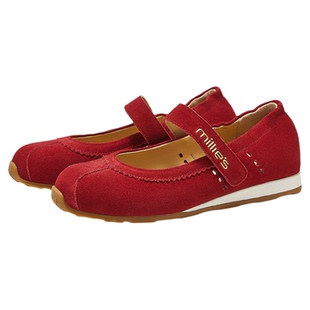 MILLIE'S/妙丽玛丽珍鞋女新款夏季运动芭蕾鞋魔术贴浅口休闲单鞋