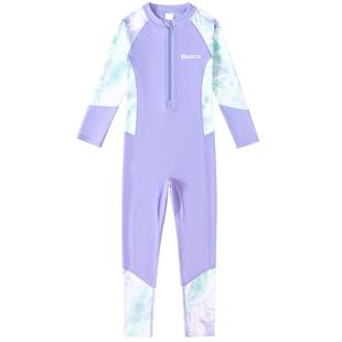 儿童泳衣女童连体游泳衣女孩2025新款初中生大童长袖长裤专业温泉