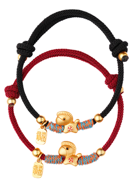 五台山文创金马年本命年红绳手链