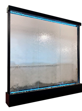 玻璃水幕墙现代景观摆件高端装饰