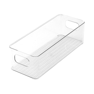 桌面收纳盒长条窄长型长方形亚克力透明杂物袜子小物件抽屉分隔盒