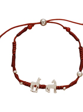 QIQI器契同心马红绳手链