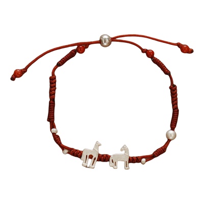 QIQI器契同心马红绳手链