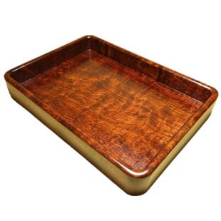 花梨整木一体式实木盖碗茶托盘文玩收纳干泡茶盘红木大漆高档茶具