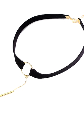 韩国几何流苏圆环颈链短款饰品