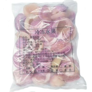 速冻冷冻水蜜桃瓣鲜榨果汁白桃新鲜奶茶店餐饮烘焙一品尚饮商用