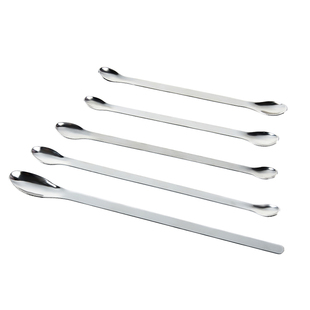 不锈钢药勺组培实验室取样勺单双头药匙固体粉末称量勺20 30 16cm