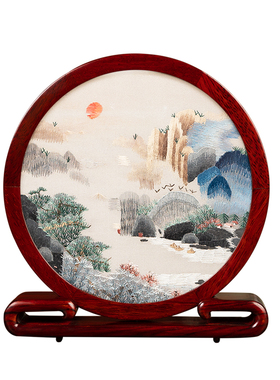 千丝画中式刺绣摆件国风苏绣礼品