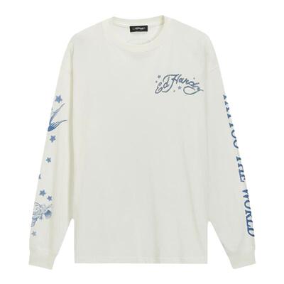 Ed Hardy埃德哈迪秋季新款美式复古烫钻时尚潮牌男士长袖T恤