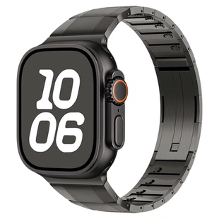 ERFG适用AppleWatch Ultra3表带苹果iwatch手表S11按键快拆金属不锈钢S10高级感9男款夏季创意49/46/45mm配件