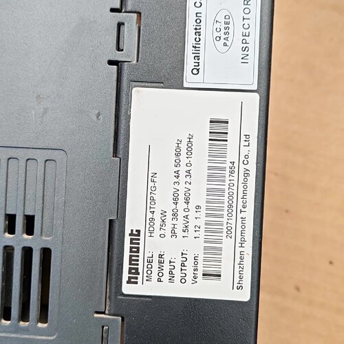 议价海普蒙特变频器HD09-4T0P7G-FN，拆机的，功能包好