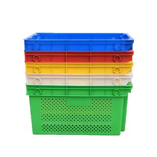 加厚错位筐蔬菜水果运输筐塑料筐倒置肉联箱猪肉筐服装厂专用箱