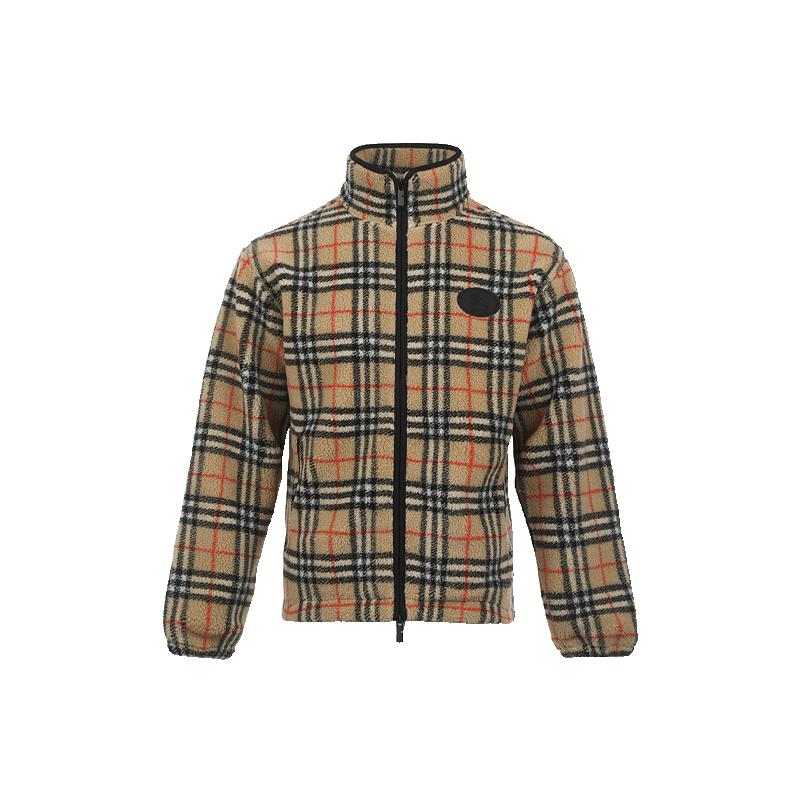 【自营】BURBERRY/博柏利男士SS26羊毛羊绒混纺拉链外套夹克男款