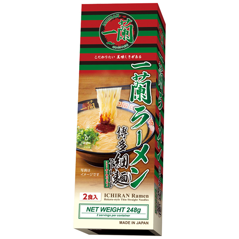 日本正品进口网红一兰拉面博多速食面条挂面直面细面2人份5人份