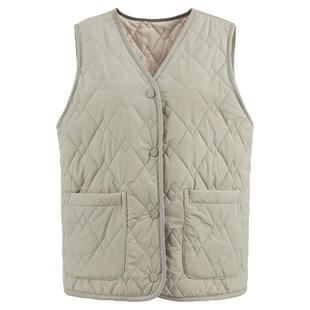 加绒加厚保暖马甲女冬季打底羊毛坎肩羽绒棉内搭轻薄外套内胆防风