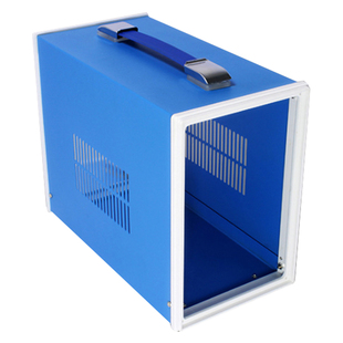 塑料围框电源控制机箱电子仪表外壳铁皮折板散热器壳体(可开孔)