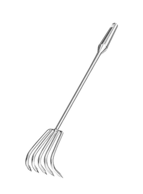 不锈钢加长钢柄农用除草耙种菜耙