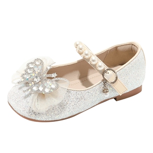 FVM女童闪闪公主水晶鞋子2026春新款儿童爆款软底艾莎女孩亮晶晶