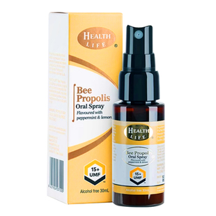 新西兰进口蜂胶口腔喷剂麦卢卡蜂蜜UMF15+HealthLife海斯康宝