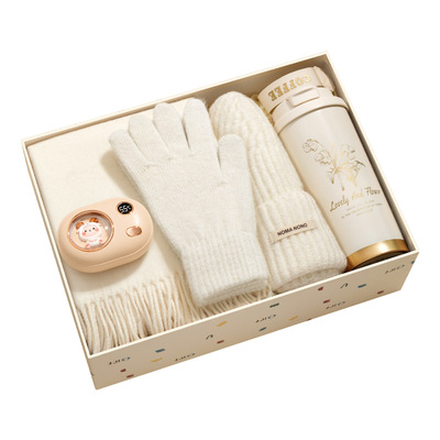 围巾帽子手套三件套，韩系氛围感