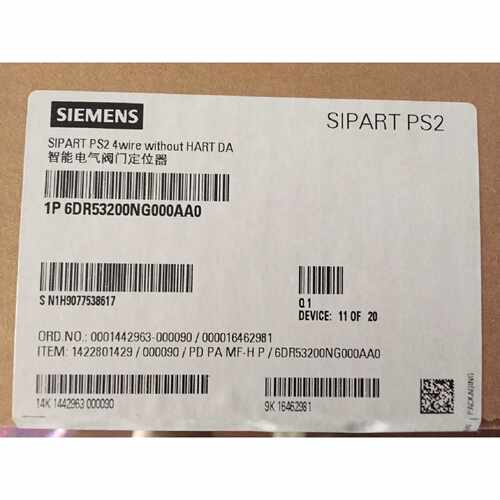 议价6DR5320-0NG00-0AA0西门子全新原装智能SIPART PS2电气定位器