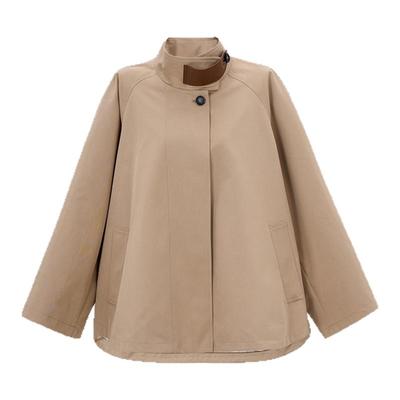 曼加塔25春款新中式风羊皮革外套