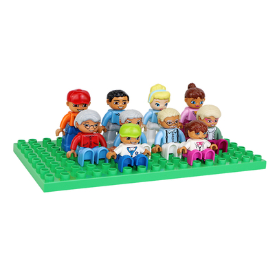 卡通人物角色公仔大颗粒积木散装益智拼装儿童玩具3一6岁女孩套装