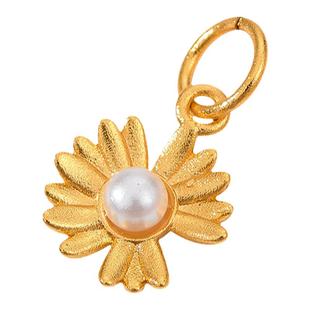 古法沙金仿珍珠款吊坠diy手绳手链项链包包挂件编绳手工配饰坠子